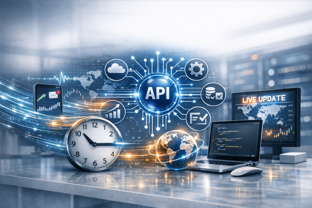 API zorgt ervoor dat er realtime infomartie is